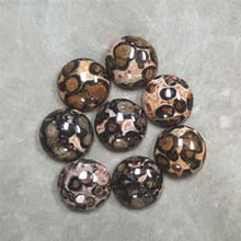 14MM ROUND CABOCHON LEOPARD SKIN(8PCS/BAG)